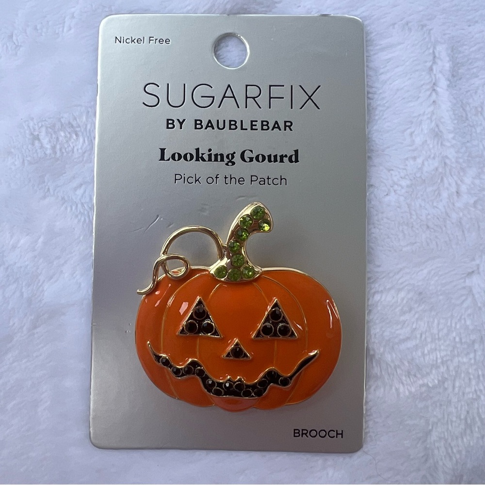Sugarfix by Baublebar Halloween Pumpkin Brooch Looking Gourd Pick of the Patch